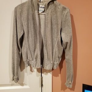 Grey lightweight fuzzy jacket